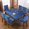 Tkanina stołowa 1-częściowa okładka krzesełka luksus haftowany aksamitne obrus jadalny krzesło do jadalni Poduszka do salonu Dekoracja kawa kwadratowy obrus 240426