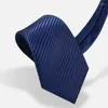 Bow Ties Brand Designer Blue Tie Fashion Wide Twill 8cm Luxe voor mannen Hoogwaardige Business Formal NecTie With Gift Box