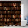 Rideaux de douche de style européen bibliothèque imprimé rideau de douche en polyester maison dcor rideau de salle de bain avec crochet