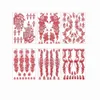 Transfert de tatouage Nouveau design Henné Red Henné Tatoo Stickers for Hand Foot Flower Tattoos temporaire pour Woomen Wedding Party FaTTOO TATOO EMPHERPOR 240427