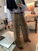 Capris Leopard Cargo Jeans Pant Women Y2K Street Fashion Loose Female Denim Pants 2024 Lente zomer High Taille Vintage Lady Trousers