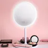 Making Makeup Miroir de rangement Miroir LED Miroir tactile Tactile Tactile Vanité LED Table de miroir LED Bureau Miroir cosmétique 240416