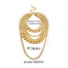 خيوط شيكسين بانك مبالغ فيها ذات طبقة كبيرة سميكة كوبية سلسلة قلادة قلادة قلادة نسائية أزياء الهبي الهدايا المجوهرات الليلية الحديثة 240424