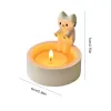 Uchwyty 1/2PCS Kitten Candle Holder świecznika Grillowane Śliczne kota aromaterapia świeca uchwyt na pulpit ozdoby ozdobne ozdoby urodzinowe