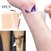 Tattoo Transfer New 6PCS Portable Waterproof Flaw Birthmark Concealing Tattoo Cover Up Skin Color Scar Concealer Sticker 240426