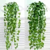 Decorative Flowers 1Pcs 200Cm Green Silk Artificial Garland Hanging Plants Vine Leaves Home Party Rooftop Wedding Garden DIY Decoration