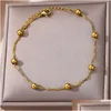 Bracelets de jambe de pied d'été pour les femmes Bracelets de plage de la plage 14k Chaîne de perles en or jaune esthétique Bijoux Bijoux d'anniversaire Drop Cadeau Otgxk