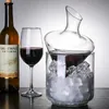 Bar Tools Crystal Glass High-End 1000ml Ice Bucket Wine Bottle Present Box Wine Separator Champagne Whisky Bottle Set 240426