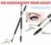 Eyelash Eyebrow Makeup Brushes Customized logo Double Head Brush Mascara Wand Applicator1718397