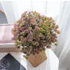 Flores decorativas 35.5 cm de plástico artesanal Planta grama de casamento decoração Acessórios de coroa de grinaldas de luxo Decoração de casa DIY festivo