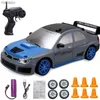 Automóvil eléctrico/RC 2.4g CAR RC con luces LED 4WD Control remoto Drift Car Professional Juguete GTR Modelo AE86 Niños de Navidad GiftL2404