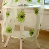 Curtain 1pc 100 200cm Sunflower Tulle Curtains Floral Voile Sheer For Living Room Bedroom Decor Window Treatment Drapes