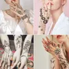 Tattoo overdracht 12 vellen tijdelijke tattoo stencil henna tattoo stickers kit handarm airbrush tattoo -sjabloon voor doe -het -zelf body art sticker 240427