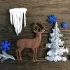 Moulds 3D Christmas decorations deer snowflake Lace chocolate Party DIY fondant baking cooking cake decorating tools silicone molds New