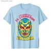 T-shirts voor heren Viva La Lucha Luchador Libre Wrestling Fan T-shirt Regelmatig gekke top katoenen heren Cool Q240426