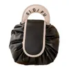 Bolsa de cosméticos preguiçosos portáteis Bolsa de higiene pessoal à prova d'água viagens de grande capacidade Bolsa de armazenamento PU PU Sagão de armazenamento
