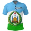 Heren Polos Africa Djibouti Map Flag 3D Print Polo Shirts For Men National Emblem Short Sleeve Patriotic Arms Shirt Jersey Tops