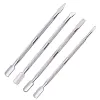 4st/Lot rostfritt stål nagelband Remover Dubbelsidig fingerdöd hud Tryck nagelkuttar Pusher Manicure Nail Care Tool LL