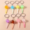 Keychains Lonyards dessin animé bonbon couleur résine sucette porte-clés pour enfants clés de nourriture clés de bricolage pendentif sac à main