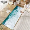 3d plage waves chambres tapis de chevet de chevet de mer.