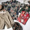 Camisas casuais masculinas Non Stock Tropical Arpical Shirt Summer Mens Lightweight Hawaiian Aloha Floral Shirts 240424