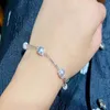 22071905 Bracelet de chaîne de bijoux pour femmes 4 Gray Akoya 7-7 5 mm Pearls Sterling Silver 925289C