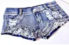 Women's Shorts 2024 Summer New Womens Hole Jeans Denim Lace Bead Shorts Korean Style Y240425