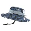 9018 Outdoor Fisherman Hat Leisure Jungle Round Edge Net Hat Mountaineering Fishing Camo Benni Hat