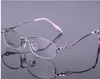 mode elegante vrouwelijke bril 100 pure titanium halfrim ovale stijl optisch frame vijf kleuren ultra lichte bril 82766498840