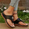 Casual schoenen vrouwen sandalen orthopedische wig hakken zomer 2024 slippers voor hakken strand flip flops zapatos mujer