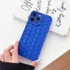 Корпуса сотового телефона многоцветная тканая схема TPU Soft Cover для iPhone 15 14 13 11 11 Pro Max 14 15 Plus Shock -Resection Protection Case J240426