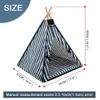 Cat Carriers Crates Houses Pet Tent House Cat Bed Bortable Teepee Tjock Mat kan användas för hundar Valpar utomhus inomhus bärbara linne husdjur tält leveranser 240426