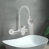 Keuken kranen commerciële wand gemonteerde kraan pre-rinse sprayer center wastafel koude roestvrijstalen splash-proof