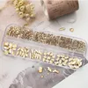 920Pcs Champagne Rhinestones for Nails Gold Bling Nail Art Jewelry Flat Back Mixed Sizes GoldDiamond Gem Stone 240425