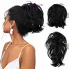 Perruque pour femmes queue de cheval courte grasse clip coiffure bouclée tresse boucle réglable boucle peluche pelucheuse