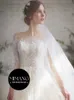 Designer Light Wedding Dress 2024 New Bride Wedding Simple Forest Style Long sleeved Super Dreamy court train