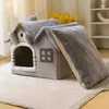 Carriers Catiers Casas Cats de dos pisos de dos pisos Nido Four Seasons House Universal Cama de perros Pequeño Suministro de mascotas desmontable y lavable 240426