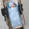 Swaddling Newborn Baby Blancet Cotton Knitted Infant 침대 수면 덮개 이불 100*80cm 유아 소년 소녀 유모차 랩 Swaddle Super Soft