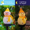 Décorations LED Snowman Solar Garden Light extérieur pieu de terrain Lémier solaire de Noël à énergie solaire pour la pelouse de Noël décoration