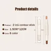 Contur Stick Doble Cabeza Contorno Contorno Imploude Matte Highlighters Shadow Con Pencil Cosmetics Private Etiqueto Al por mayor 240412