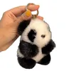 1 pc piccolo panda peluche bambola da donna ornamenti carini imitazione in mostrello per auto portachiavi orso regalo di moda con catena 240416 240416