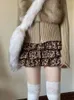 Юбки корейский стиль Kawaii Y2K Мини -юбка Женщины винтаж Harajuku Leopard Print Инди -эстетическая модная летняя одежда