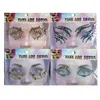 Tattoo Transfer Celebrity Laser Eyeliner Tattoo Face Laces Makeup Sticker for Festival Carnival Fiesta Holiday 240426