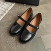Casual Shoes 2024 Spring Women Pumps For Cow Leather Mary Jane Handmade Retro Academic Style Girls Brown