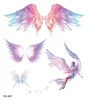 Tattoo overdracht Fairy Butterfly Wings Glanzende tattoo sticker waterdichte ogen gezicht hand body art nep tatoeages vrouwen make -up milieumateriaal 240427