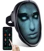 Halloween avec face Bluetooth programmable BT Contrôle du téléphone Messages de bricolage LED Mask4635526