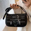 Bolsas de noite estilos legais Satchel Satchel Rock Fashion Casual Crossbody Women Women Gothic Burse Sourpuss Y2K ombro