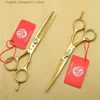 Hair Scissors Professional Barber Purple Dragon Japan 440C Golden Barber Direct Transport Z1020 Q240426