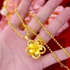 999 Pure Gold Sunflower Подвесной солнце цветок 3D Жесткое золото 18K Gold Ou750 Женщина из прекрасного рождественского подарка настоящие золотые украшения 240422