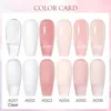 Rencontrez à travers le vernis à ongles en gel blanc Construction acrylique dur semi-permanent vernis rose nue manucure UV 240425